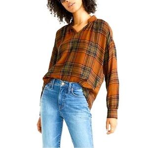 Plaid Brown Women's Top Madewell